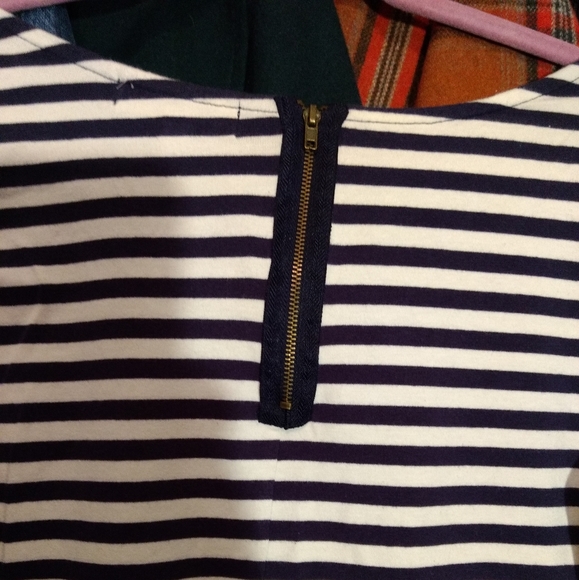 Monteau Black & White Peplum Top Large - Picture 3 of 7